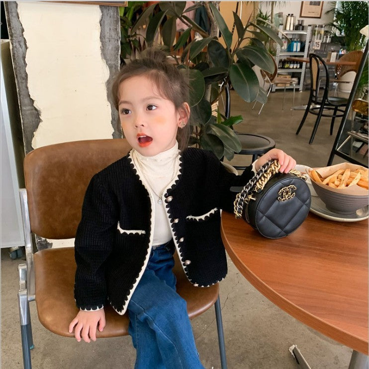 Fashion Little Fragrant Style Girls Jacket