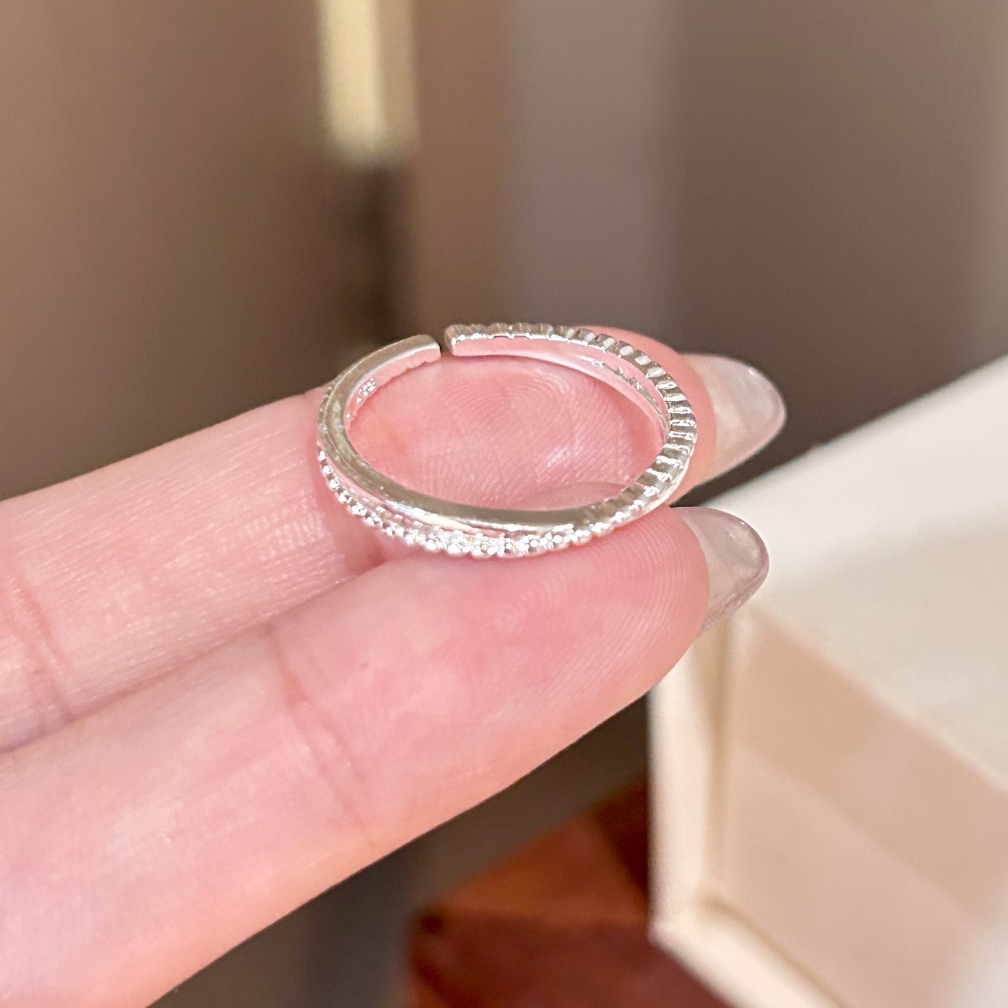 Minimalist Zircon Plain Band Ring For Women Niche