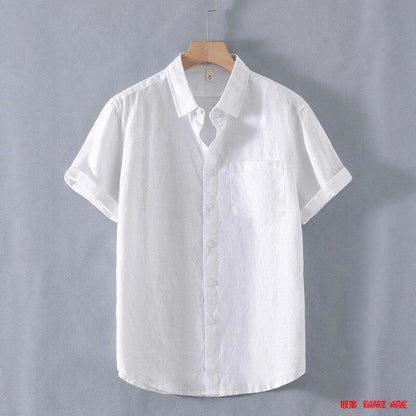 Sékou Linen – Chemise Homme Décontractée en Lin Manches Courtes