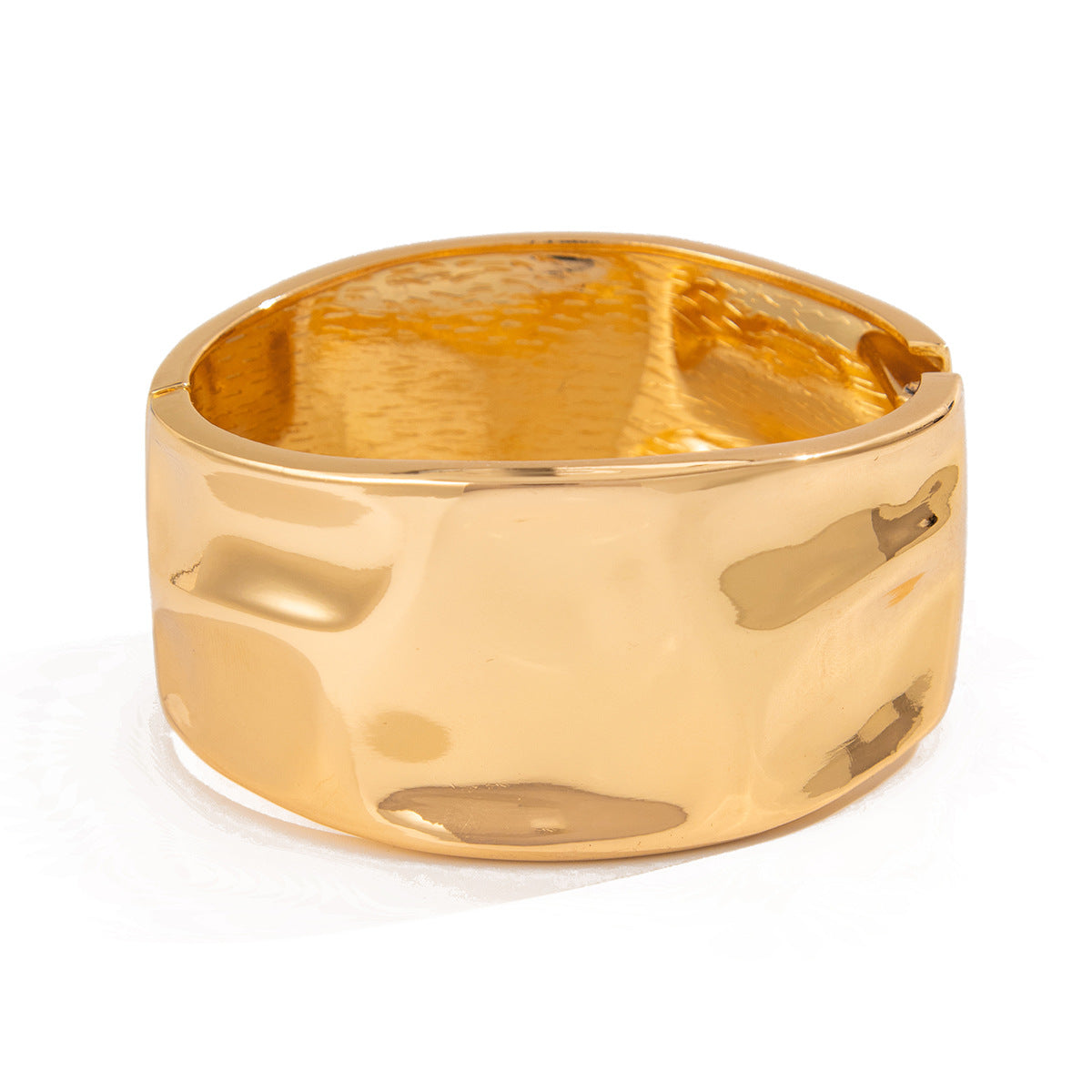 Aria Bracelet Métal Plissé Design Anneau Torsadé