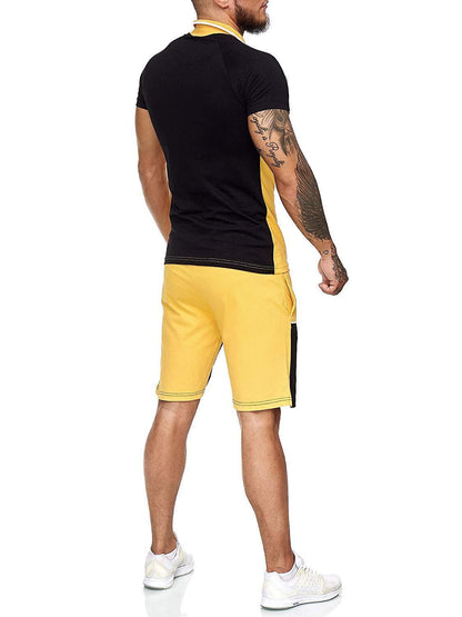 Summer sports suit men's color matching