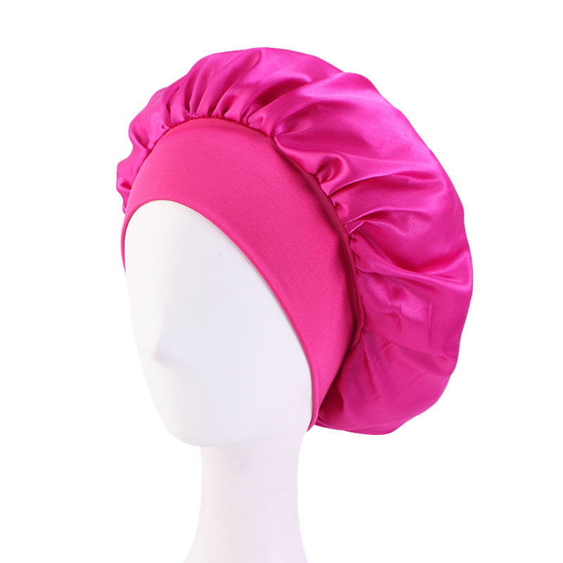 KALY – Bonnet Large Bord Satiné et Élastique