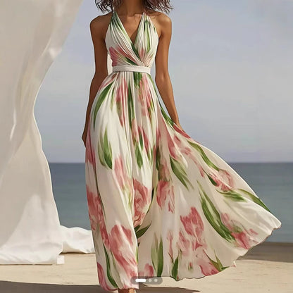 SunLush  Robe Longue à Bretelles