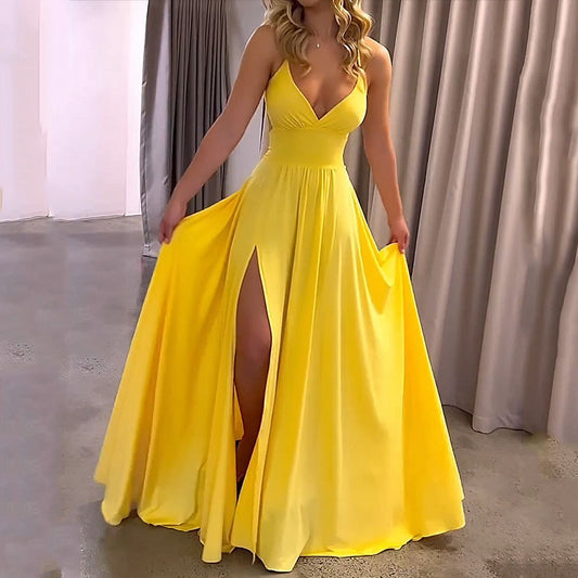 Robe Soleil Nouée  – Décolleté & Dos Dénudé