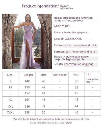 💜 Robe "Neema" — Glamour Violet & Fente Audacieuse