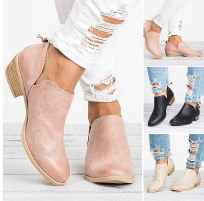 🍂 Bottines Rétro à Talons – Élégance Automnale pour Femmes