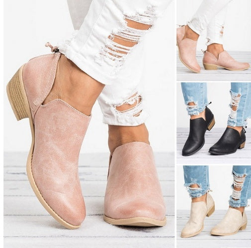 🍂 Bottines Rétro à Talons – Élégance Automnale pour Femmes
