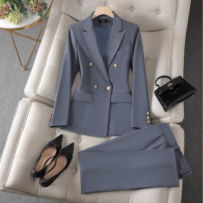 Power Chic – Tailleur Femme à Pantalon Évasé