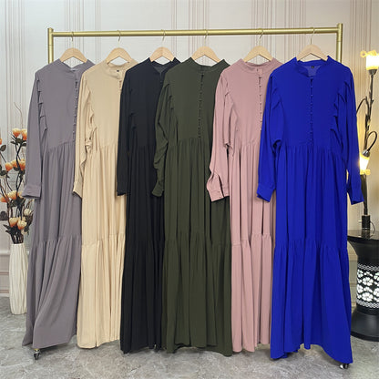 BreezeFlow  Robe Longue Boutonnée
