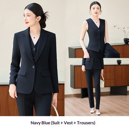 Tailleur Bureau Gilet Pantalon Court