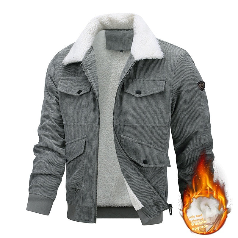 Taye – Veste Hiver Épaissie en Coton à Col Revers