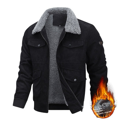 Taye – Veste Hiver Épaissie en Coton à Col Revers