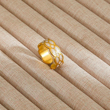 Personalized Stainless Steel Ring With Color-retaining Diamond Inlay