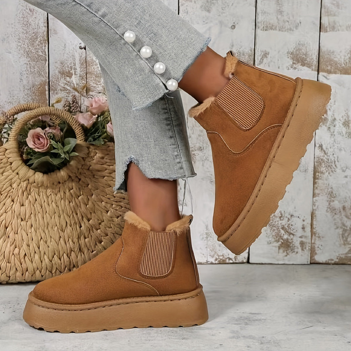 Nayé – Bottines d’Hiver Chaudes et Confort Épais