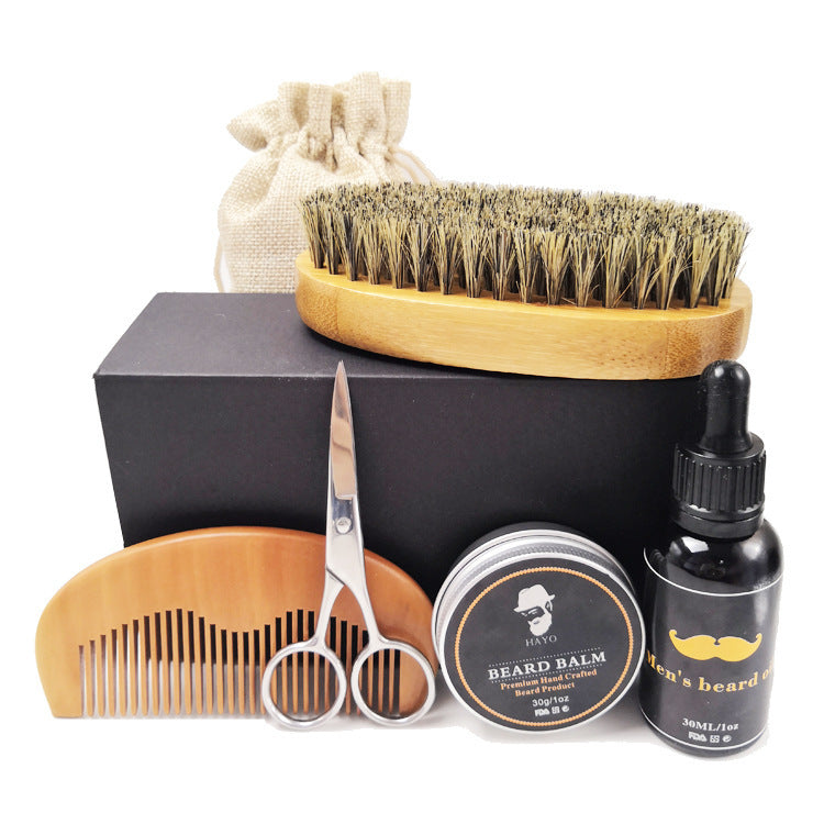 🧔🏾 ZUBERI Beard Kit – Oil, Wax, Comb, Brush and Scissors