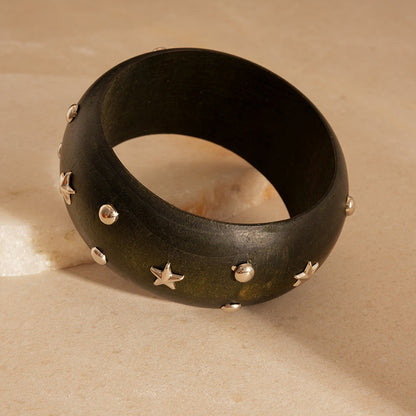 Amber Bracelet Résine Large Bord Irrégulier Tan