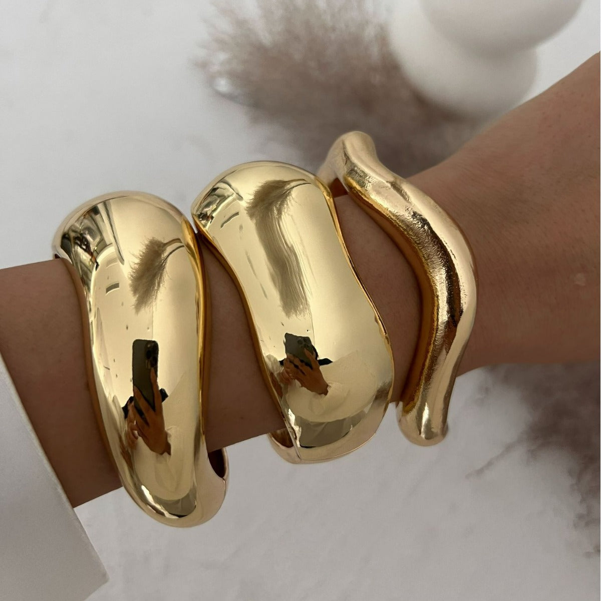 Eden Bracelet Métal Goutte d'Eau Brillant