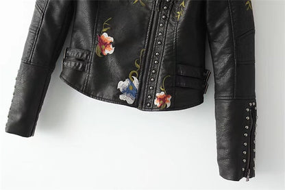 Naora – Veste Motard Rivetée en Similicuir