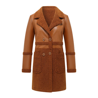 Dioro – Veste cuir synthétique cachemire 🖤🤎✨