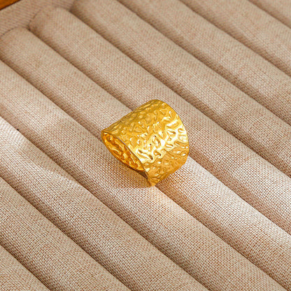 Personalized Stainless Steel Ring With Color-retaining Diamond Inlay