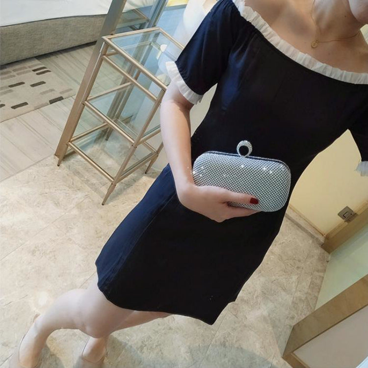 Sac De Soirée Strass Chaîne Femme