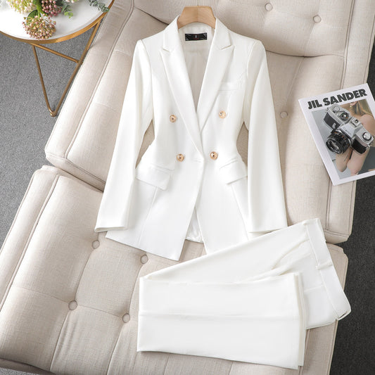 Power Chic – Tailleur Femme à Pantalon Évasé
