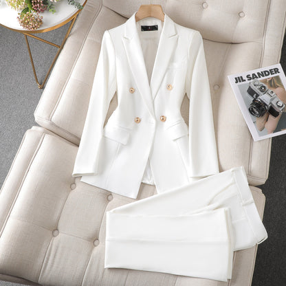 Power Chic – Tailleur Femme à Pantalon Évasé