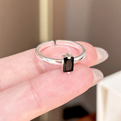 Minimalist Zircon Plain Band Ring For Women Niche