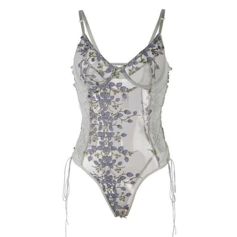 🌟 Body ELORA — Mesh Transparent et Broderie Séduisante