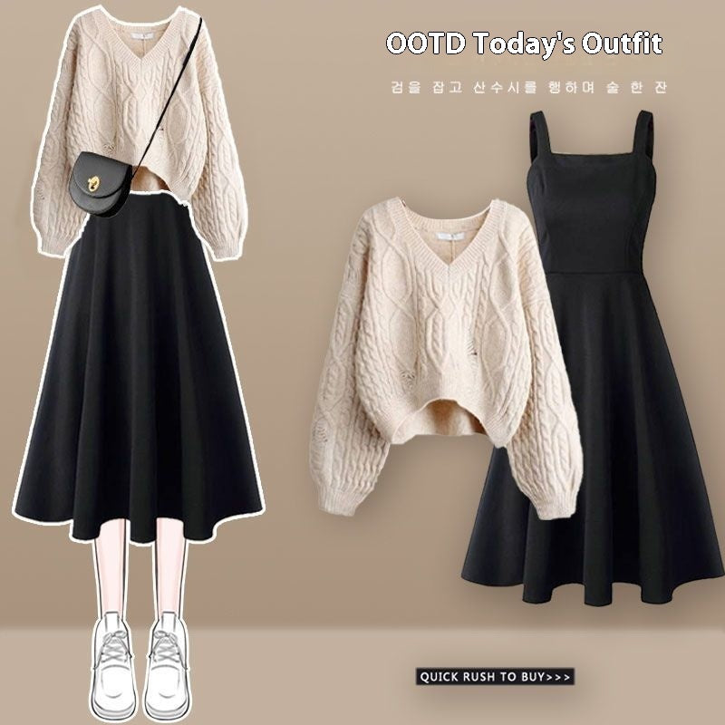 👑 Valvy 👑 Ensemble Tricot Élégance 2 Pièces