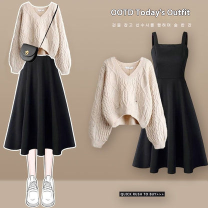 👑 Valvy 👑 Ensemble Tricot Élégance 2 Pièces