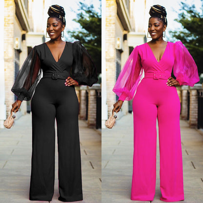 🌟 Pinault – Combinaison Ceinturée Élégance