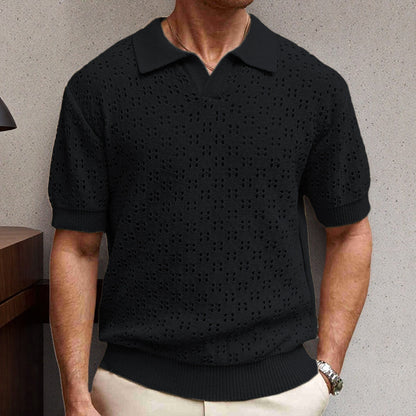 Fashion Dovetail Collar Tencel Men's Casual Sweater