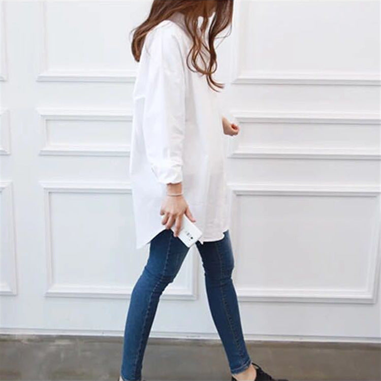 🌸 Salina Chemise Mi-Longue Blanche 🌸