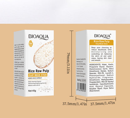 🌿 Bioaqua – Masque Stick Purifiant Riz &amp; Argile Anti-Acné