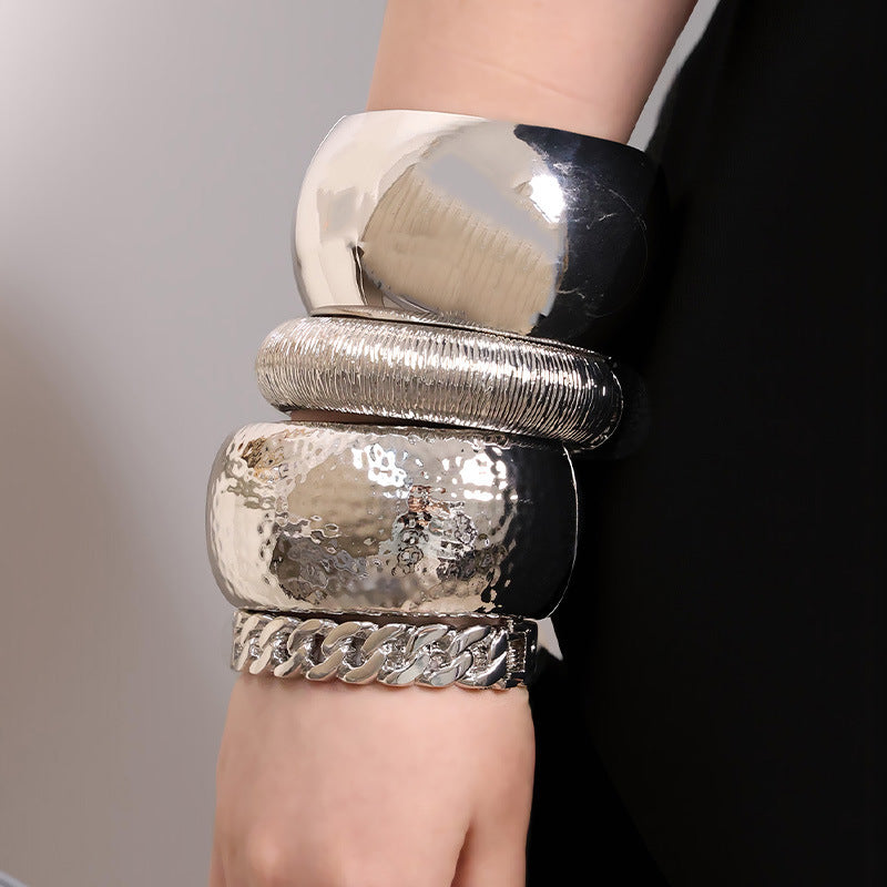 Raven Bracelet Ouvert Large Punk Luxe Léger