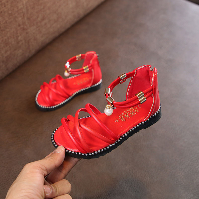 Girls' Sandals, Western Style, Children's Roman Shoes, Soft Soles, Net Red Princesses, Little Girls, Baby Sandals