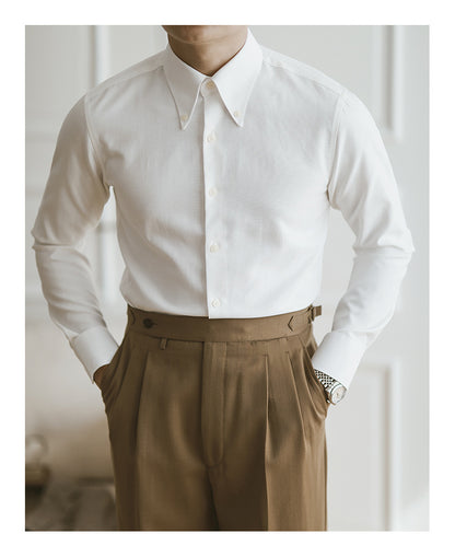 Spring Leisure Oxford Woven Shirts Male