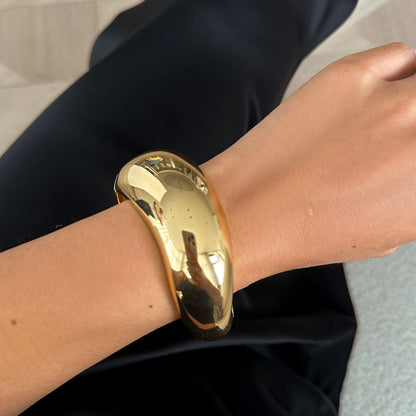 Aria Bracelet Métal Plissé Design Anneau Torsadé