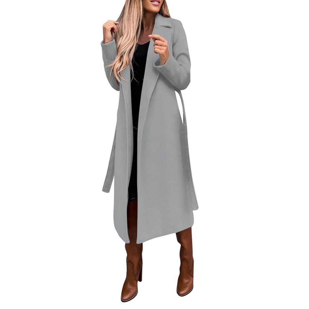 Elara – Manteau Long en Laine à Lacets ✨🧥