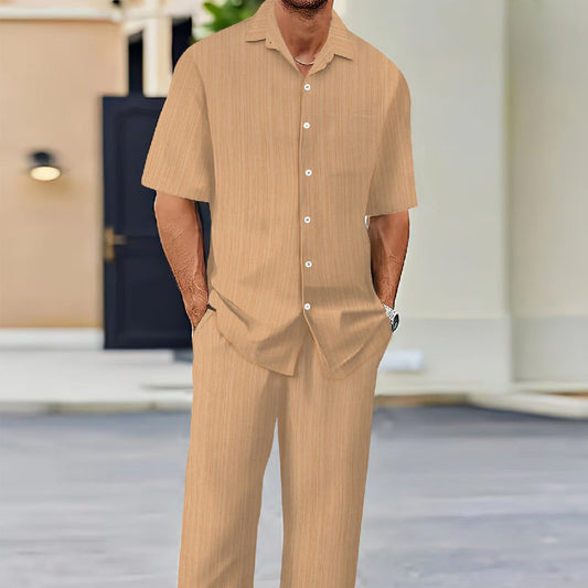 Ensemble Pantalon Chemise Homme Uni