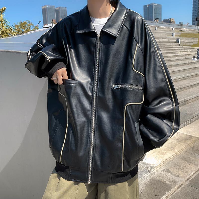 🧥Badji – Manteau en Similicuir Printemps et Automne pour Homme