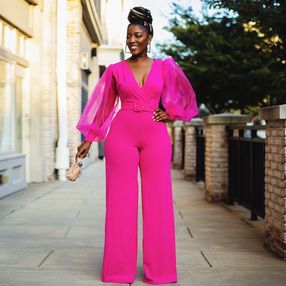 🌟 Pinault – Combinaison Ceinturée Élégance