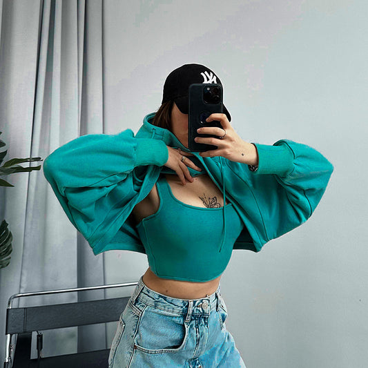 Yelina – Hoodie Épais à Cordons Femme