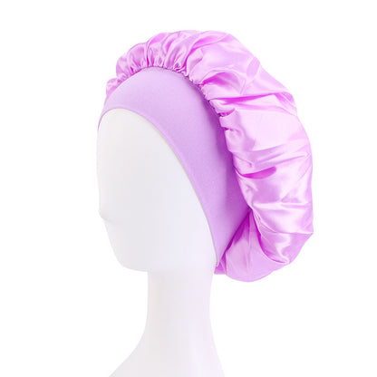 KALY – Bonnet Large Bord Satiné et Élastique