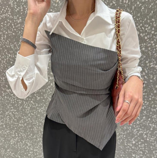 Korean Style Commute Slim-fit Shirt