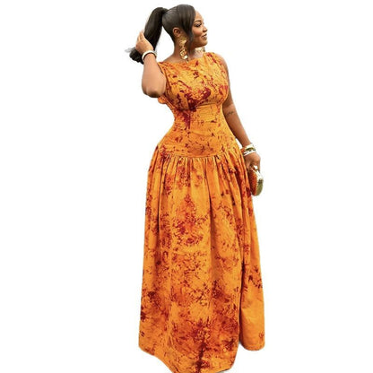 🌺 Robe Longue Nourane – Éclat d’Été