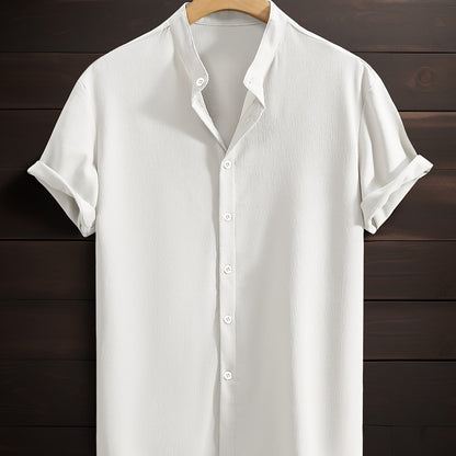 Amadou Breeze – Chemise Homme Casual Respirante Col Montant