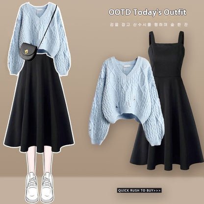 👑 Valvy 👑 Ensemble Tricot Élégance 2 Pièces