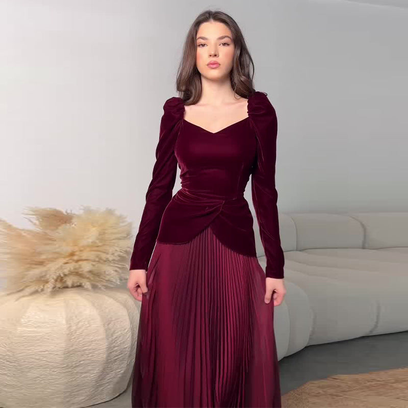 Scarlett Robe Longue Faux Deux-Pièces